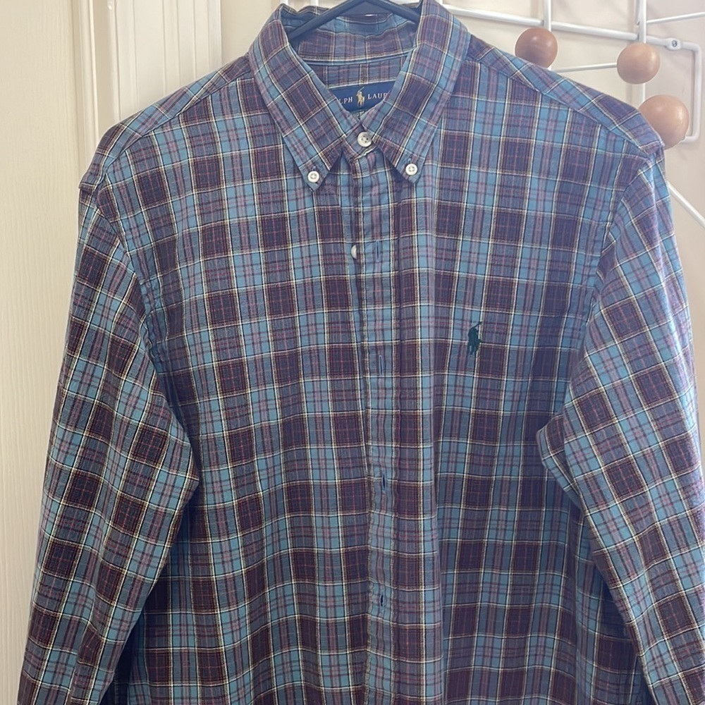 Ralph Lauren - Casual Button Down Preppy - Brown / Blue - M